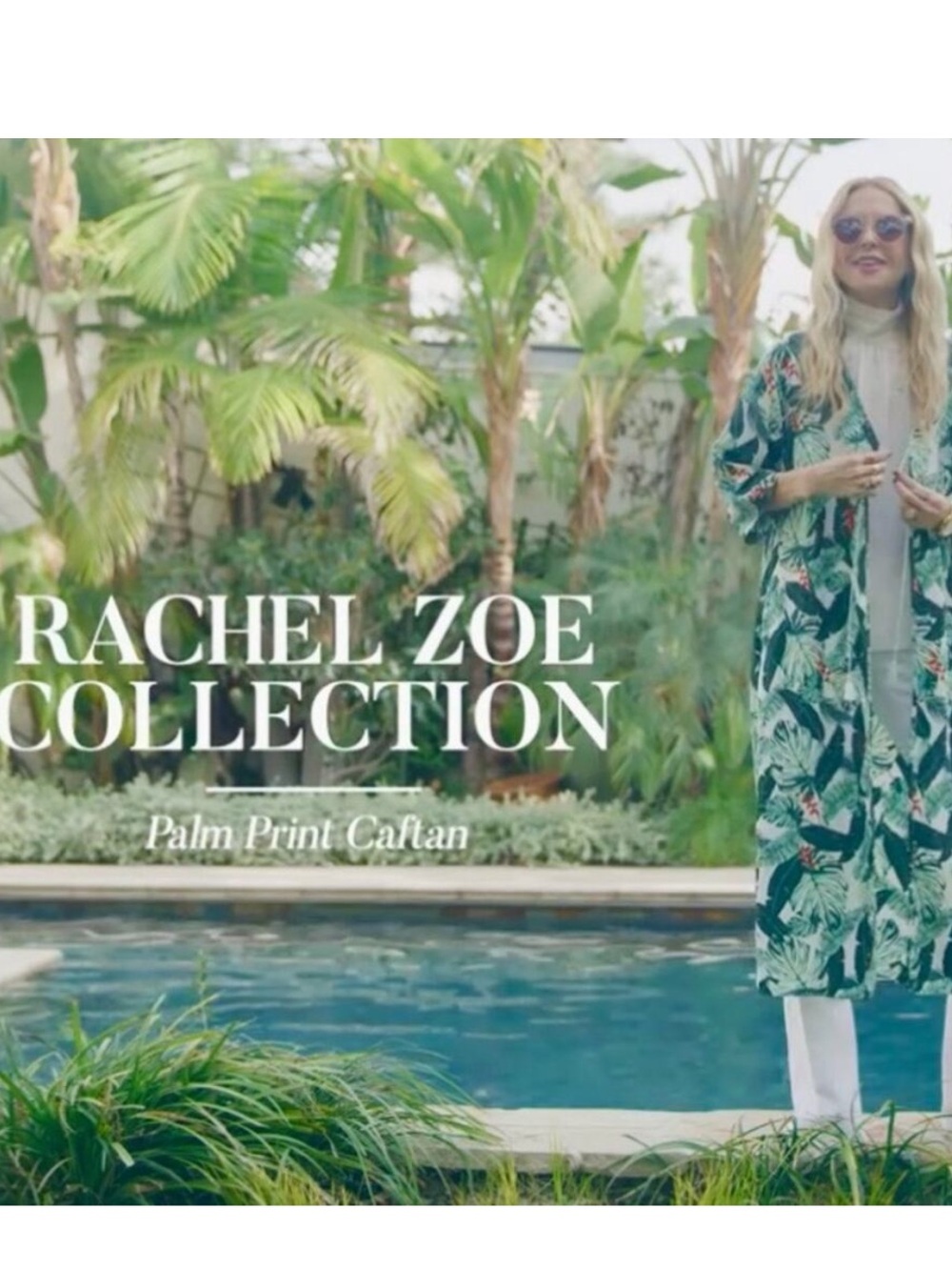 RACHEL ZOE • Palm Print Duster Kaftan Jacket in a Beautiful Tropical Palm Print - Picture 5 of 16